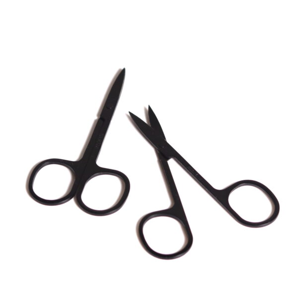 matte black lash scissors